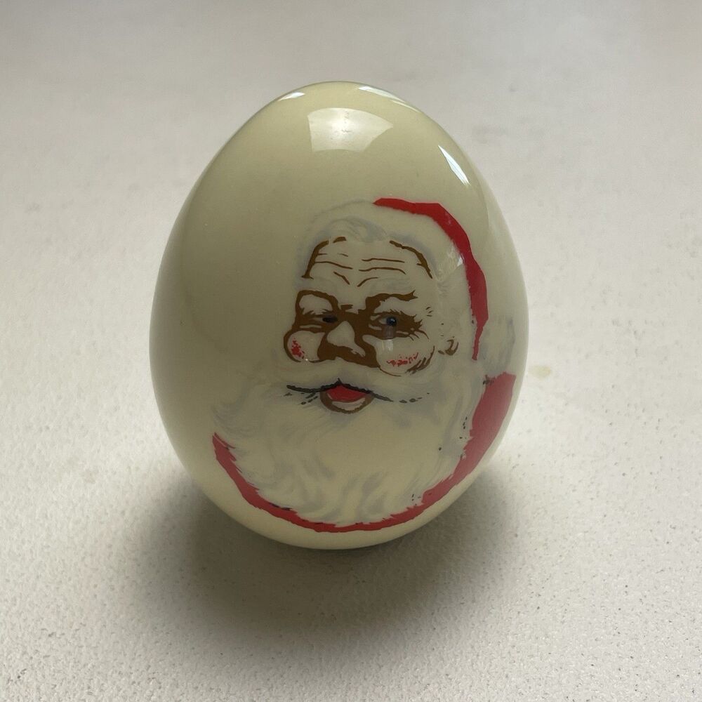 Ceramic Santa Clause Egg Paper Weight